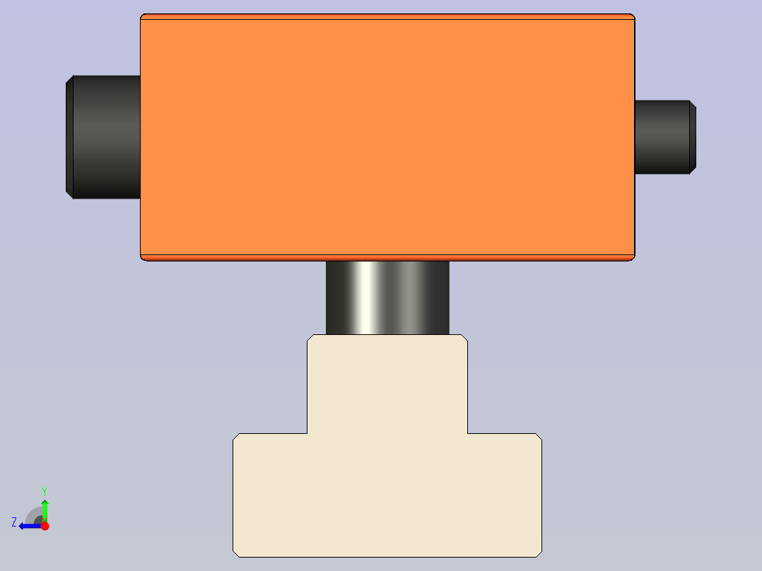 激光切割机械夹具右视图