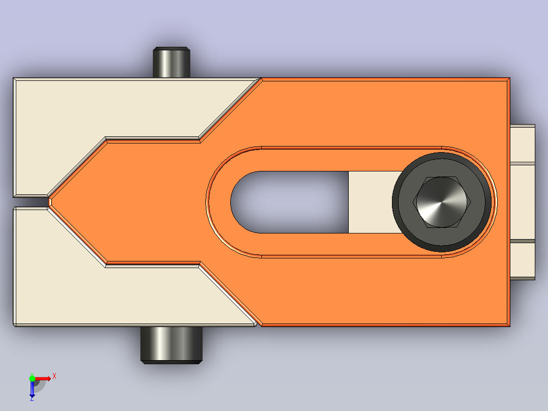 激光切割机械夹具俯视图