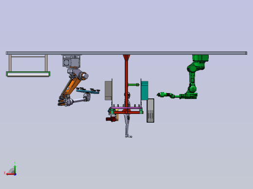 运输链产品的机械手喷涂模拟后视缩略图