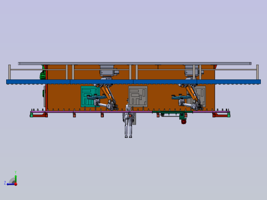运输链产品的机械手喷涂模拟右视缩略图