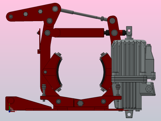 YWZ2系列电力液压鼓式制动器YWZ2-200／25-ⅠB-RL.HL前视缩略图