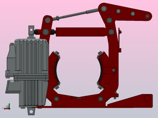 YWZ2系列电力液压鼓式制动器YWZ2-200／25-ⅠB-RL.HL后视缩略图