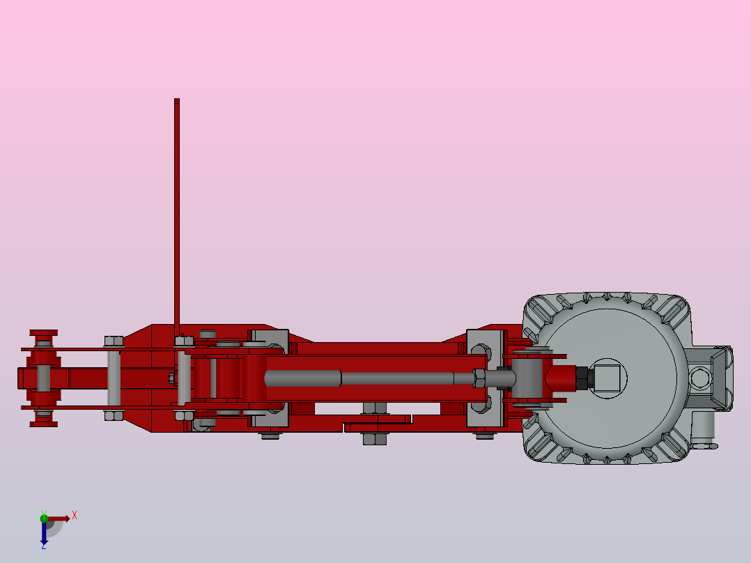 YWZ2系列电力液压鼓式制动器YWZ2-200／25-ⅠB-RL.HL俯视图