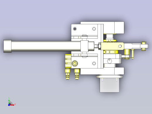 一种基于气缸的间歇旋转驱动3D图纸前视缩略图