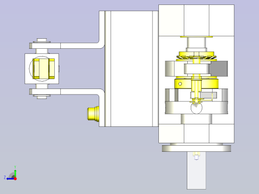 一种基于气缸的间歇旋转驱动3D图纸右视缩略图
