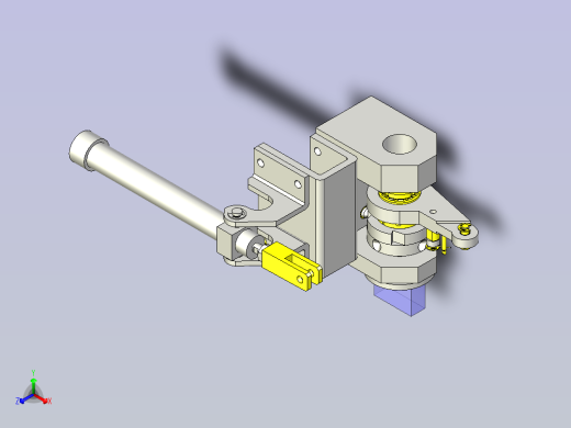 一种基于气缸的间歇旋转驱动3D图纸正等轴测缩略图