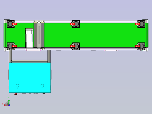 三层倍速皮带输送线设计后视缩略图