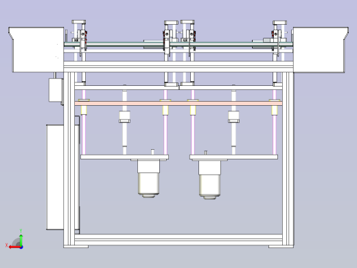 一款PCB板存板自动送料机3D图纸后视缩略图