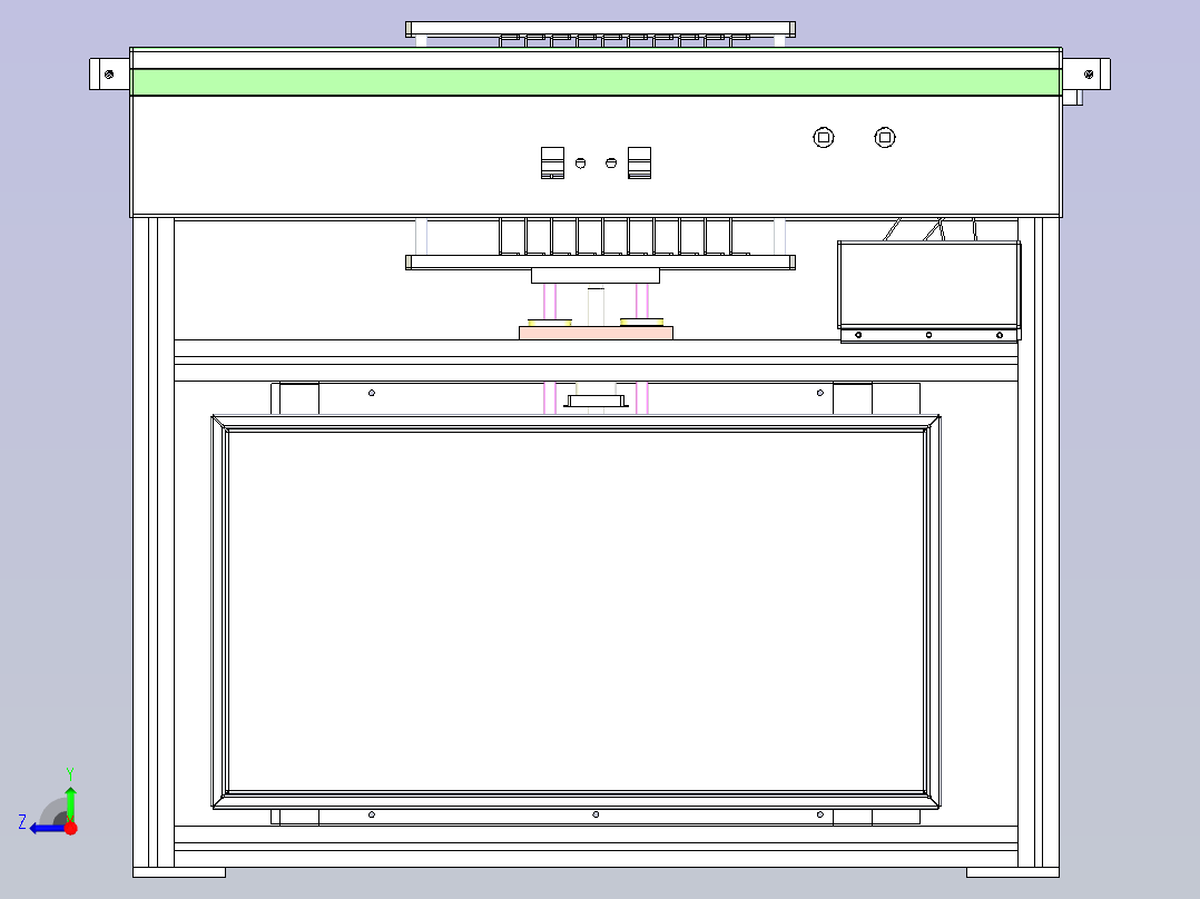 一款PCB板存板自动送料机3D图纸右视图