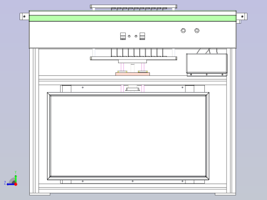 一款PCB板存板自动送料机3D图纸右视缩略图