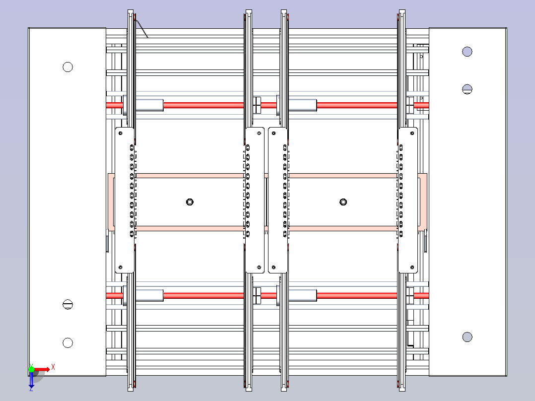 一款PCB板存板自动送料机3D图纸俯视图
