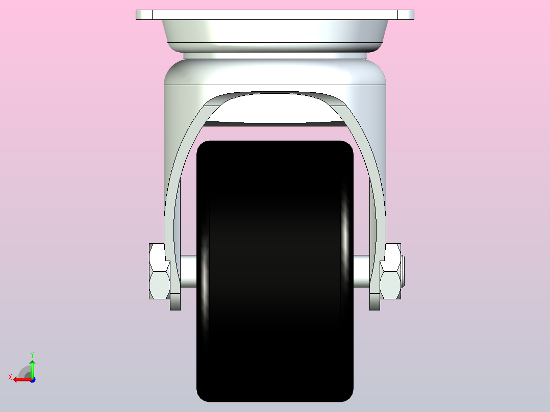 脚轮CGM01-D80-NS后视图