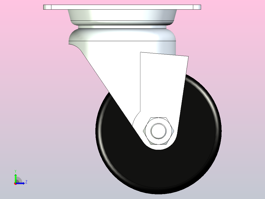脚轮CGM01-D80-NS左视图