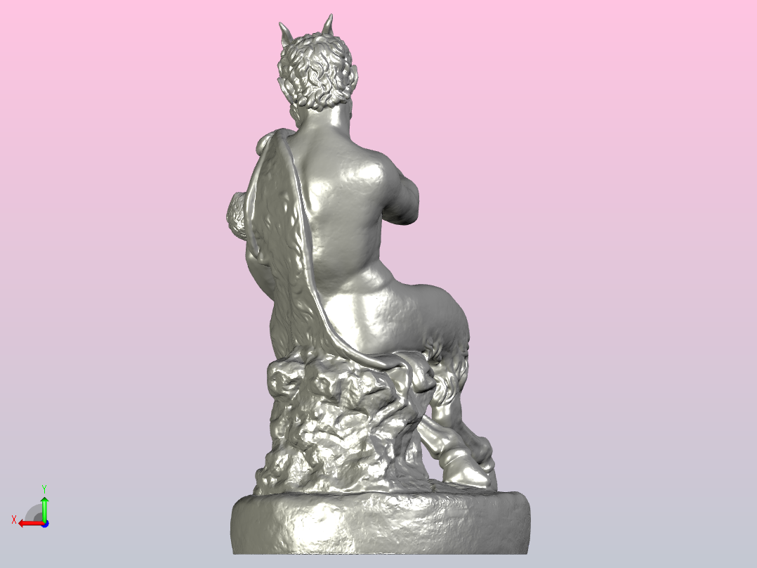 潘与巴克斯Pan_corrected_threedscans.obj后视图
