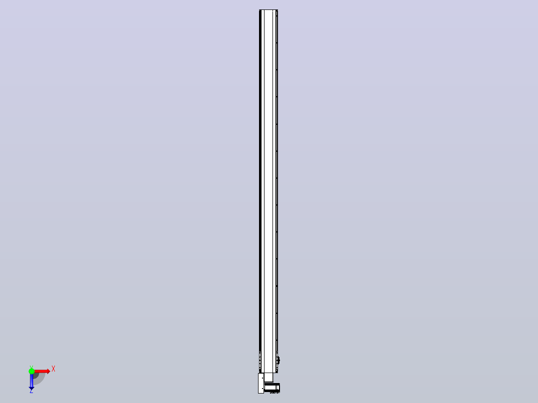 皮带直线轴半封闭可选导轨TPA-HNB-140D-120-L2450-ML-C-P40-N3俯视图