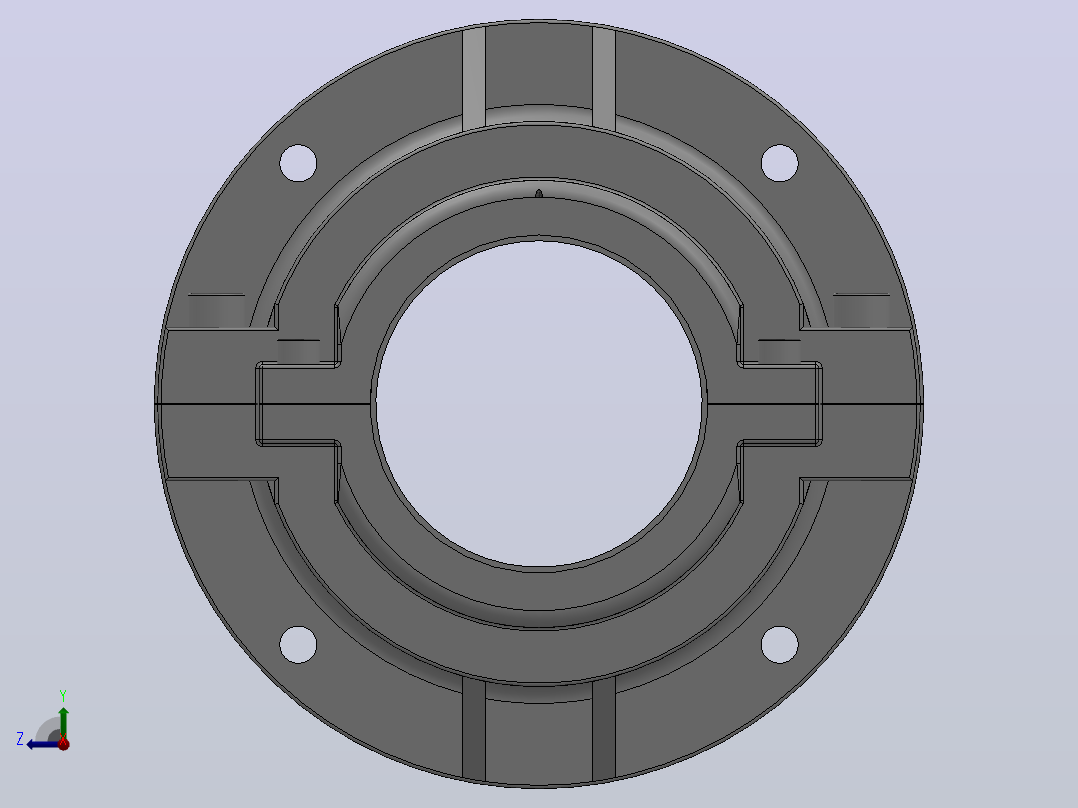 PGFY法兰式轴向游动剖分式轴承_PGFY-280右视图