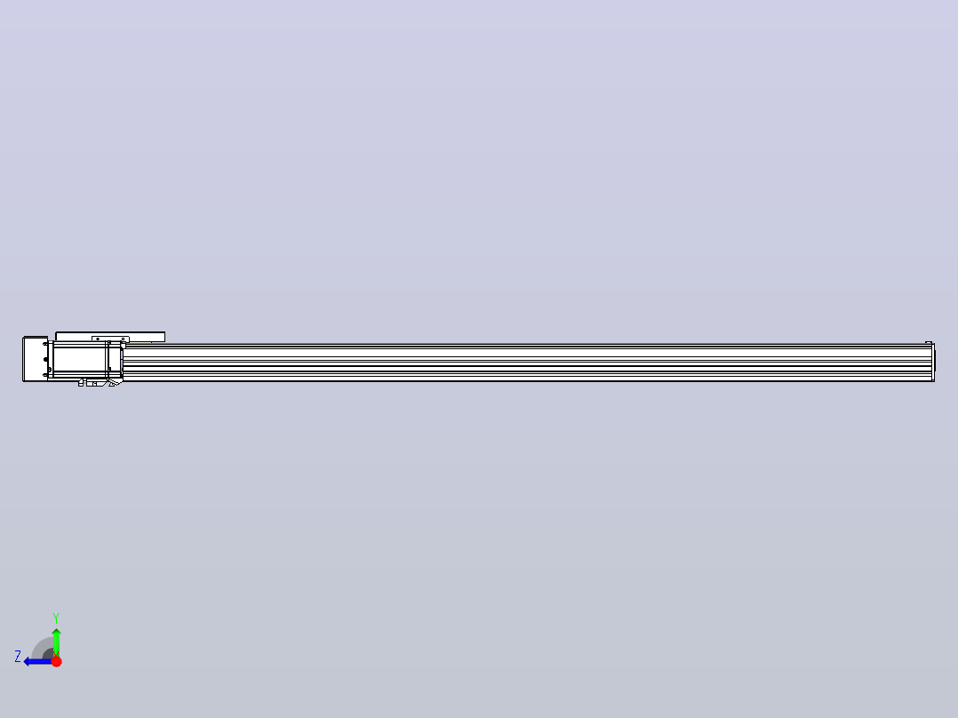 滚珠丝杠直线轴带导轨全封闭TPA-HCR-120D-1610C-L1200-MR-C-P40-N3右视图