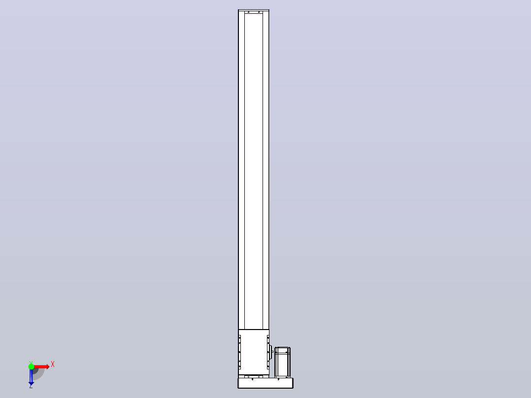 滚珠丝杠直线轴带导轨全封闭TPA-HCR-120D-1610C-L1200-MR-C-P40-N3俯视图