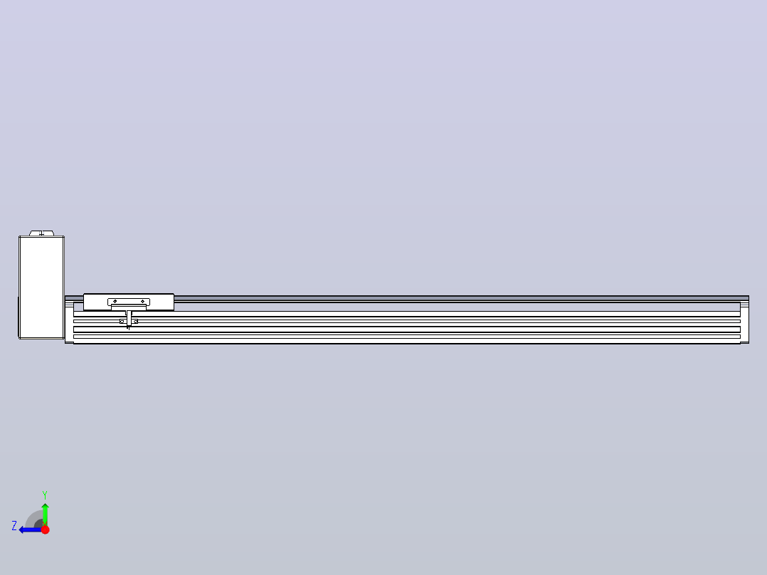 皮带直线轴半封闭可选导轨TPA-HNB-120D-110-L750-RU-C-P40-N3右视图