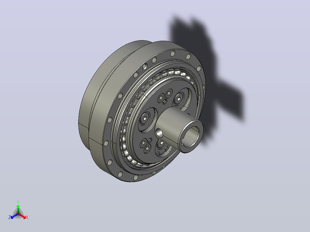 RV减速器常规产品外形图ZD-35BX- -RVE-B-B-22X27Key8L100-3001主视图