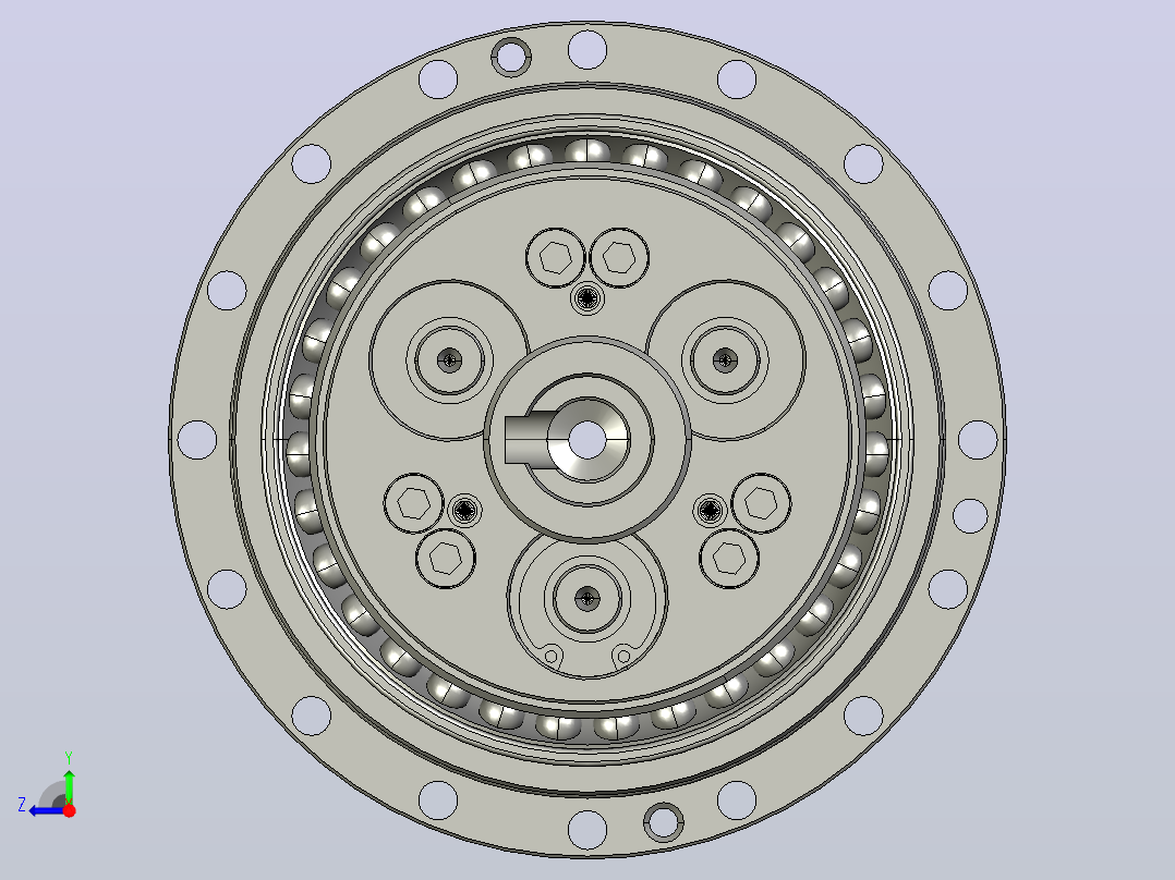 RV减速器常规产品外形图ZD-35BX- -RVE-B-B-22X27Key8L100-3001右视图