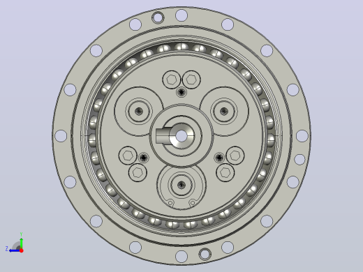 RV减速器常规产品外形图ZD-35BX- -RVE-B-B-22X27Key8L100-3001右视缩略图