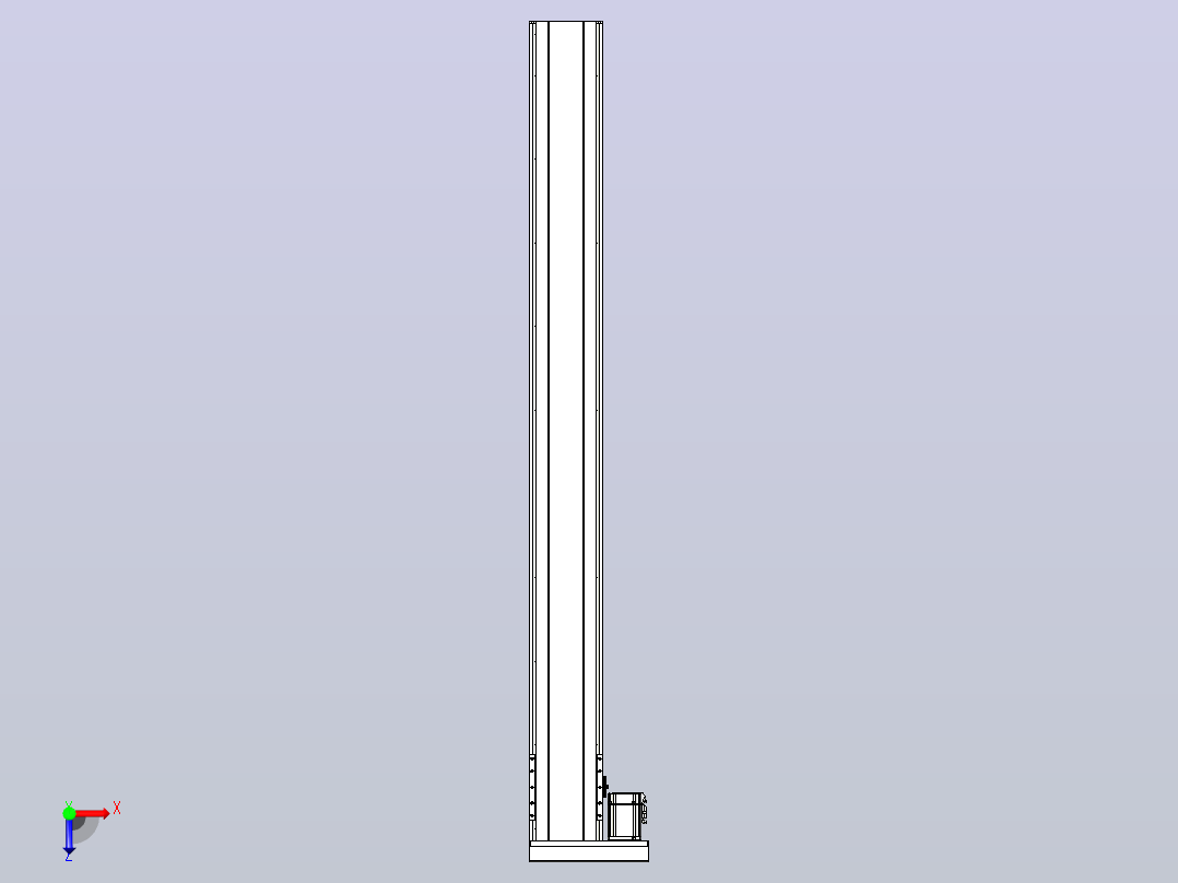 日规模组半封闭丝杆TPA-HNR-175D-2510C-L1700-MR-Y-P75-N3俯视图