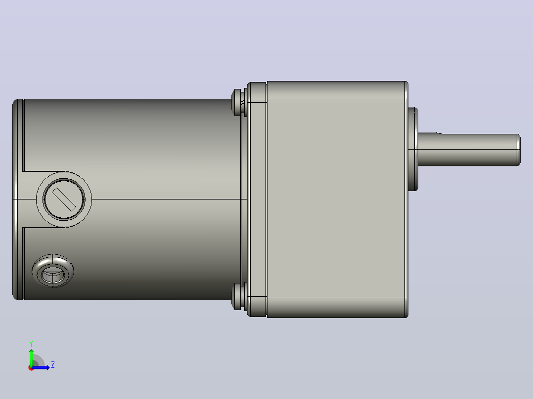Z3D25W配3GNK型齿轮箱整机-65机壳外置左视图
