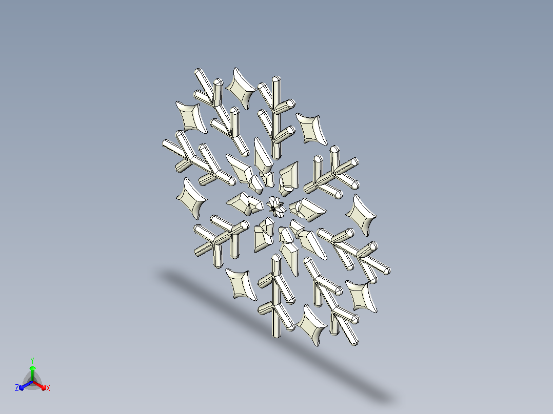 雪花2正等轴测图