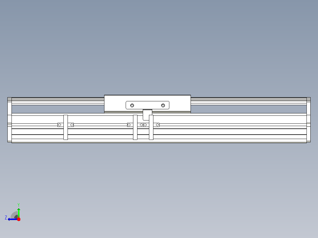 MTH14标准螺杆滑台[MTH14-L#-100-M-P20-C3]右视图