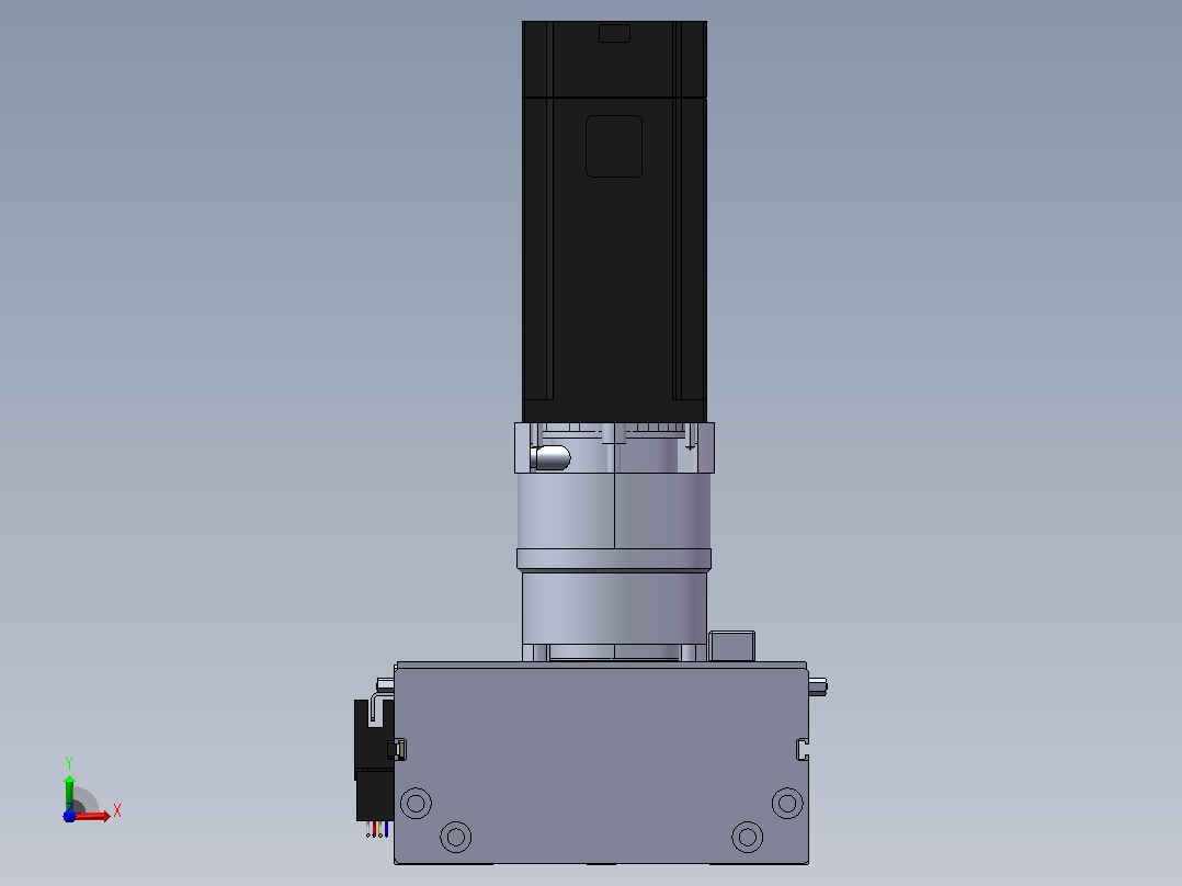 DMG135-TCM齿轮齿条模组直线滑台（电机直连）[DMG135-L11S450-DT400-C2U-TCM-P7]前视图