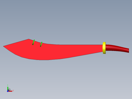 屠龙刀3D模型前视缩略图