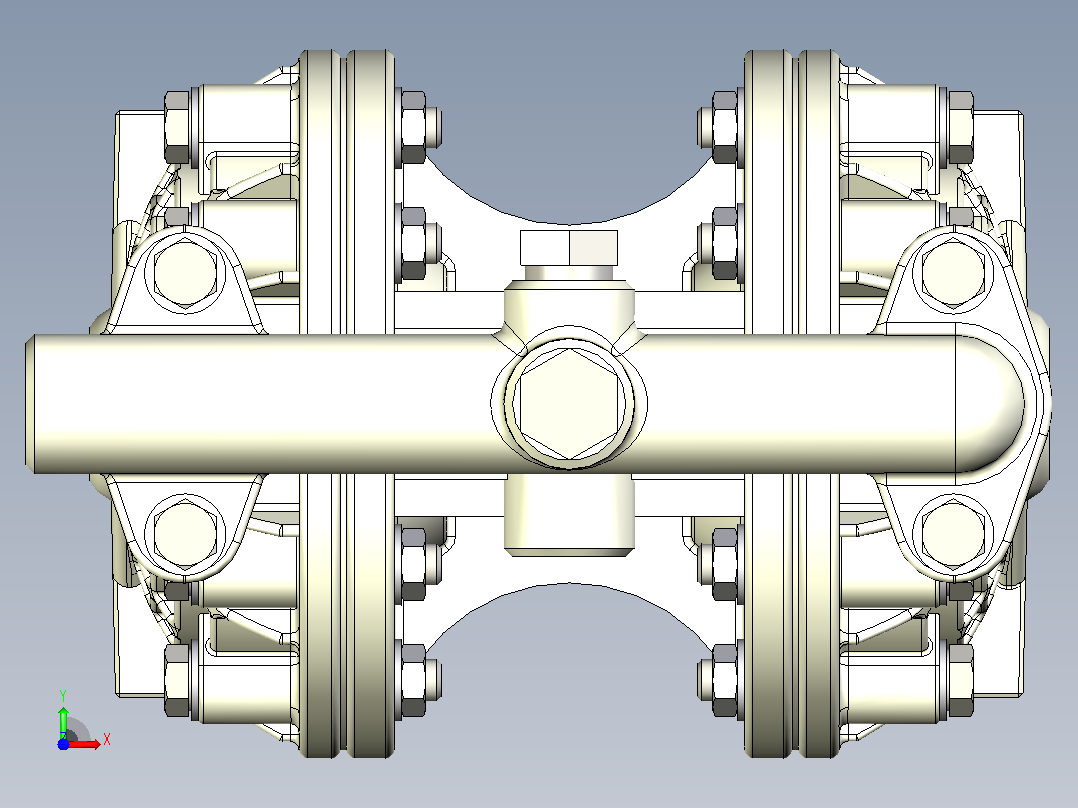 回转泵气动隔膜泵前视图
