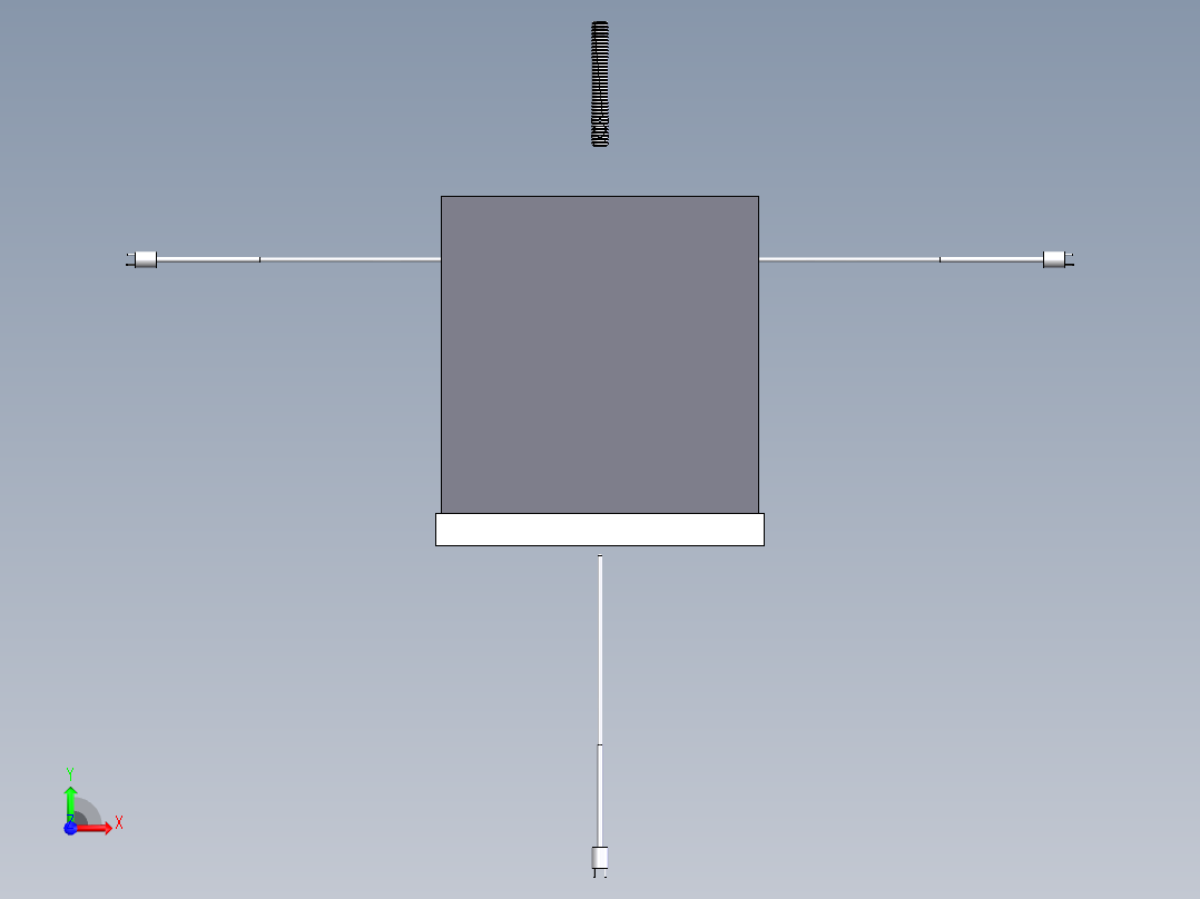 热压真空高温炉 3D图纸 机械设备 3D模型 设计素材前视图