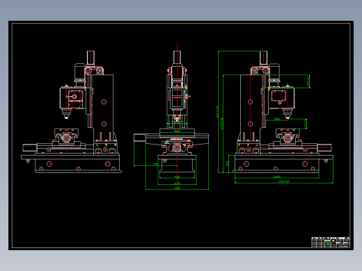 数控钻铣床全套图纸