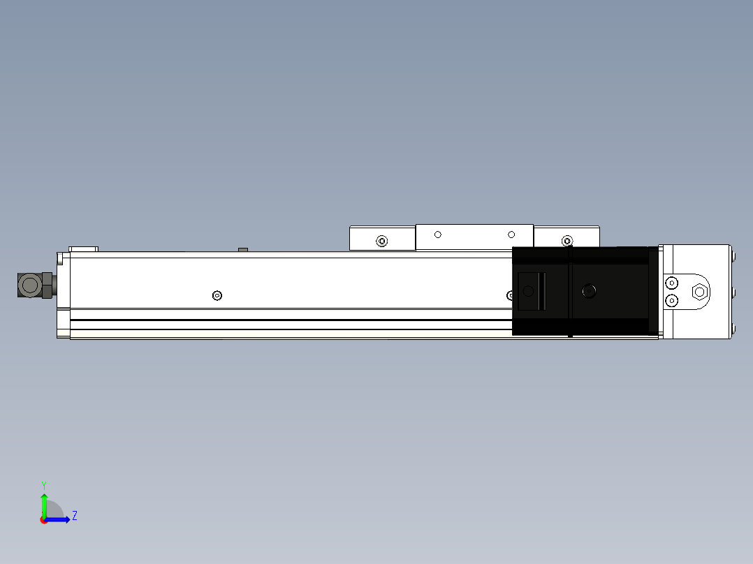 Toyo东佑达直线模组-ECH10-150-BR-200W左视图