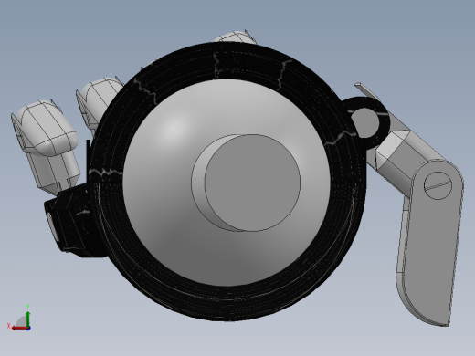 仿生机器人 手臂 手掌 三维模型3D后视缩略图