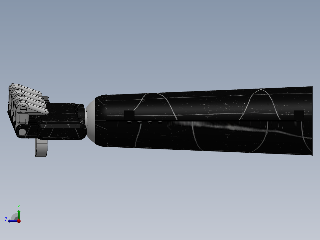 仿生机器人 手臂 手掌 三维模型3D右视图