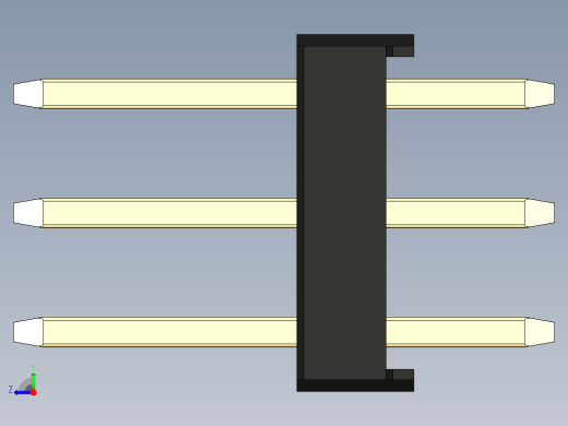 彩色公头100mil（2.54mm）系列-DS1021_black_3x27p_100mil_Type1_rev1.0右视缩略图