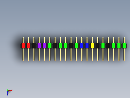 彩色公头100mil（2.54mm）系列-DS1021-100mil(2.54mm)-ForRaspberryPi_Arduino-colored-REV1.0 俯视缩略图