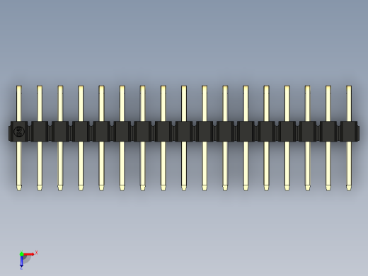 彩色公排针 100mil 2.54mm 系列-DS1022_black_2x17p_100mil_TypeD_rev1.0俯视缩略图
