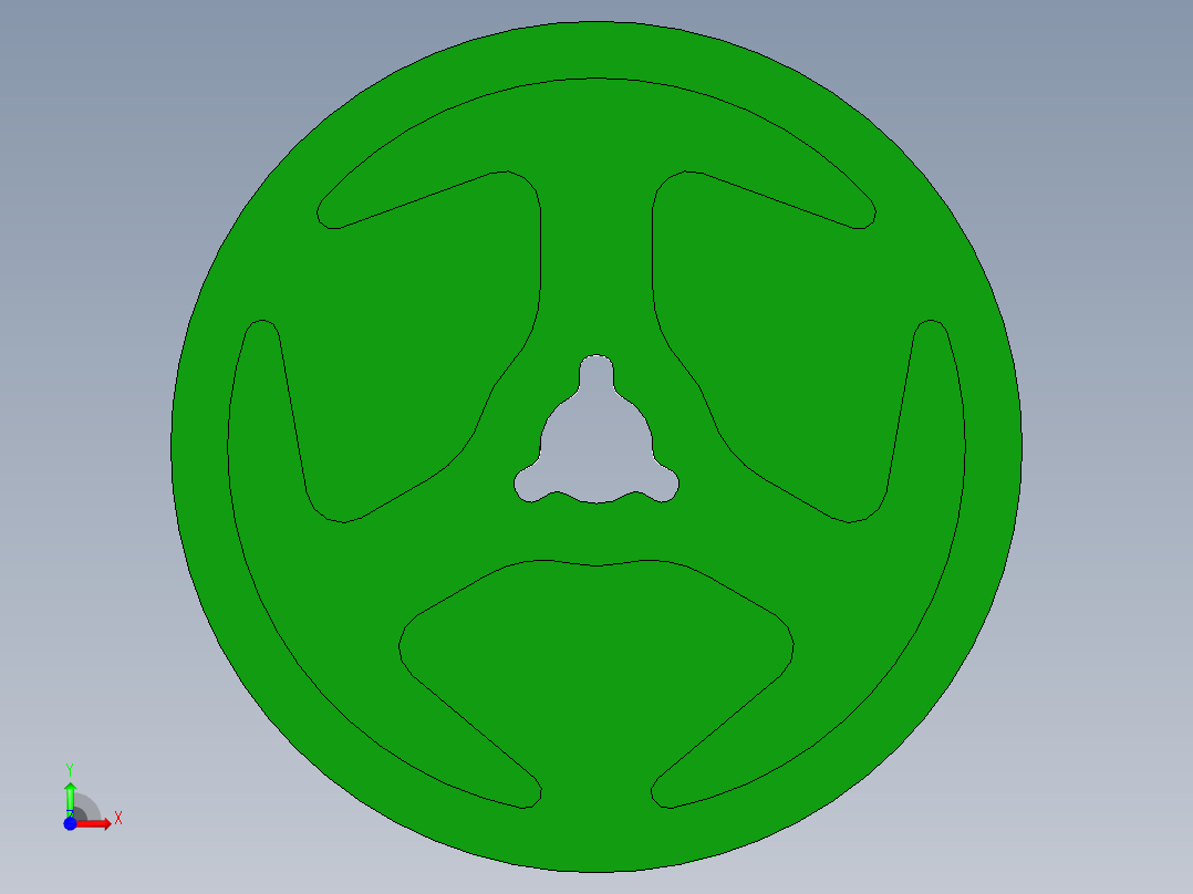 转子片冲孔落料复合模（CAD图+UG三维）前视图