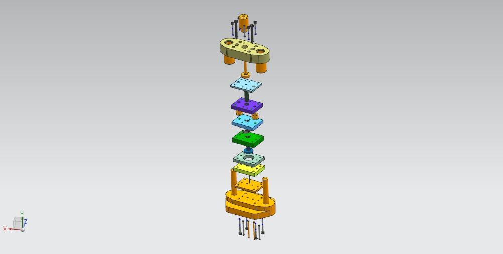 转子片冲孔落料复合模（CAD图+UG三维）