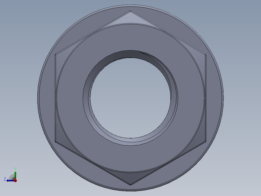 法兰螺母-10-FN.SLDPRT右视图