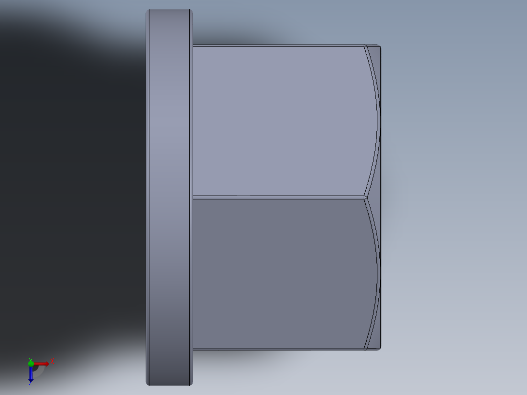 法兰螺母-10-FN.SLDPRT俯视图