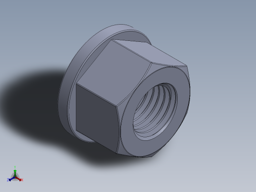 法兰螺母-10-FN.SLDPRT正等轴测缩略图