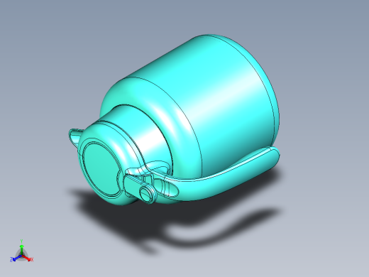 圆柱形窄口茶壶