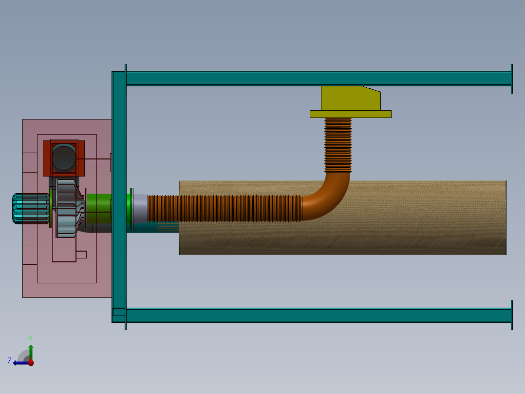 工业除尘器右视图