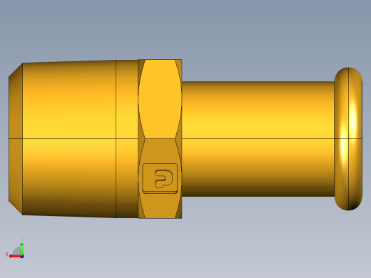 倒齿式工业管接头Beaded Hose Barb to male pipe 68HB-8-6后视缩略图