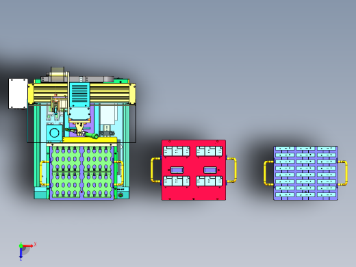 300三轴半自动焊锡机俯视缩略图